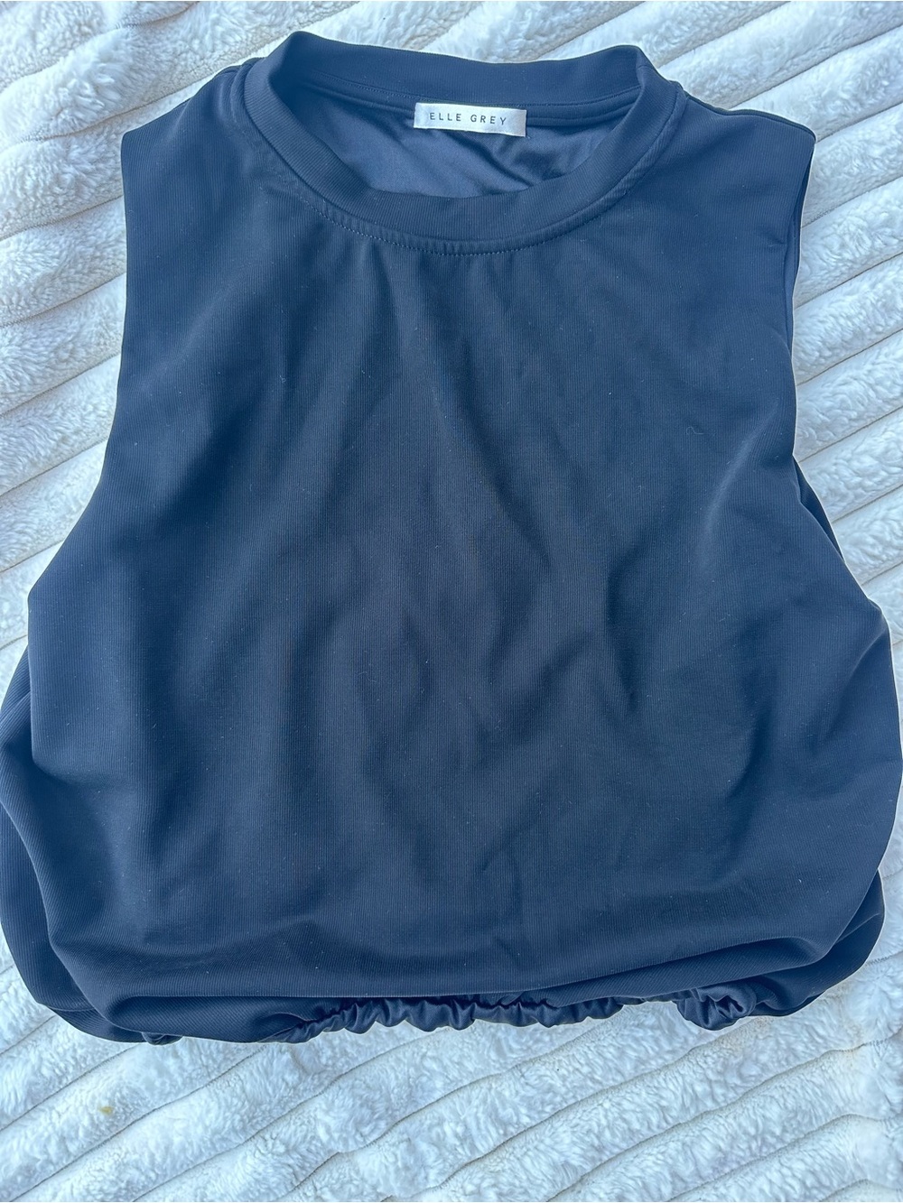 Elle grey Black Sleeveless Tank Top